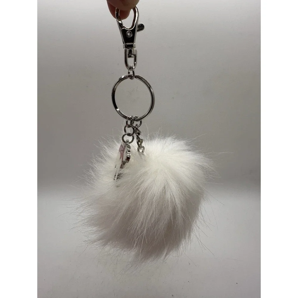 Coca-Cola Polar‎ Bear Pom Pom Keychain Faux Fur Bag Charm Clip